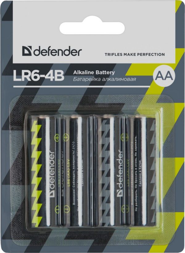 Батарейка Defender LR6-4B AA