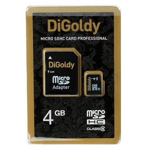 Карта памяти MicroSDНC Digoldy 4Gb +