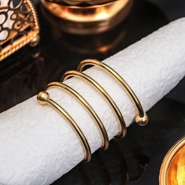 Кольцо для салфеток Спираль золото