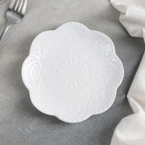 Тарелка десертная «Винтаж», d=15,5 см, цвет белый