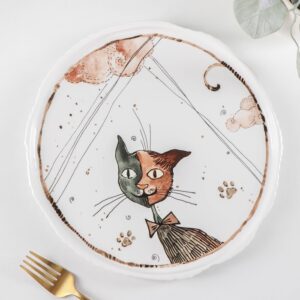 Тарелка обеденная «Коты-аристократы», 26,5х2 см