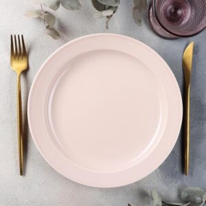 Тарелка мелкая «Акварель», d=24 см, цвет розовый